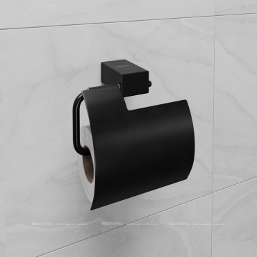 Держатель туалетной бумаги Lemark Smooth Line 9722011 чёрный матовый - 2 изображение
