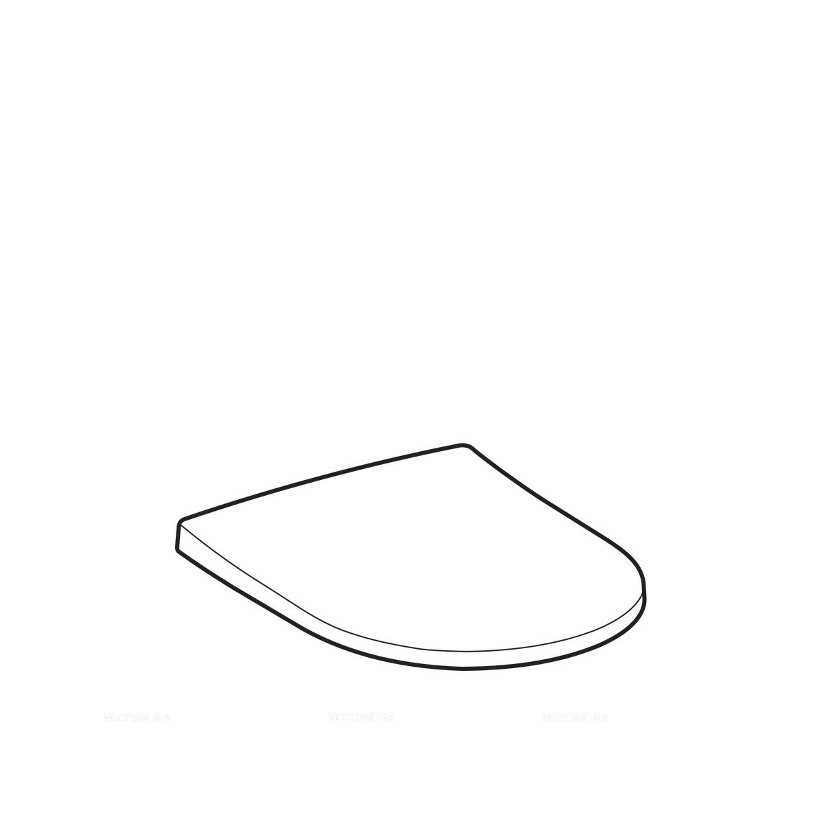Крышка-сиденье Geberit Acanto 500.605.01.2 белая с микролифтом, быстросъёмное - изображение 2