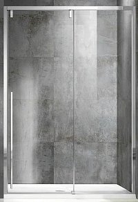 Душевая дверь Vincea Lugano 160x195 см, VDS-1L160CL-1, профиль хром, стекло прозрачное