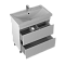 Тумба под раковину Briz Элен классик 80 см, белый глянец - 2 изображение