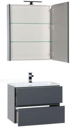 Комплект мебели для ванной Aquanet Алвита 70 серый антрацит - изображение 4
