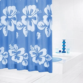 Штора для ванной Ridder Flowerpower синий, 42353
