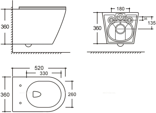 Унитаз подвесной безободковый Creto Logan L5 1005-001-L6W с крышкой-сиденьем микролифт, белый - 21 изображение