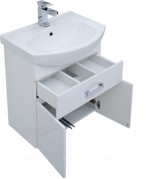 Комплект мебели для ванной Aquanet Ирис 60 1 ящик, 2 фасада - 5 изображение