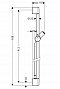 Душевая штанга Hansgrohe Unica'Croma 100 со шлангом 27610000 - 9 изображение