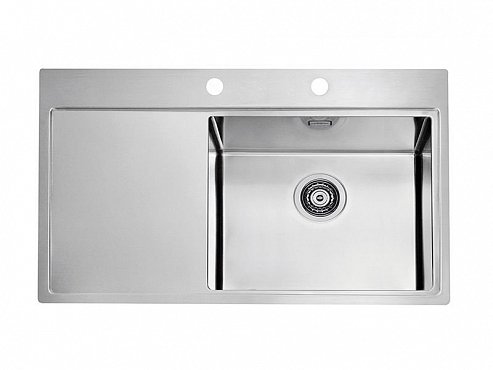 Кухонная мойка Alveus Pure 50R Kmb 1103653 нержавеющая сталь в комплекте с сифоном