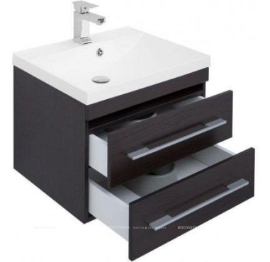 Комплект мебели для ванной Aquanet Нота 58 венге камерино - 6 изображение