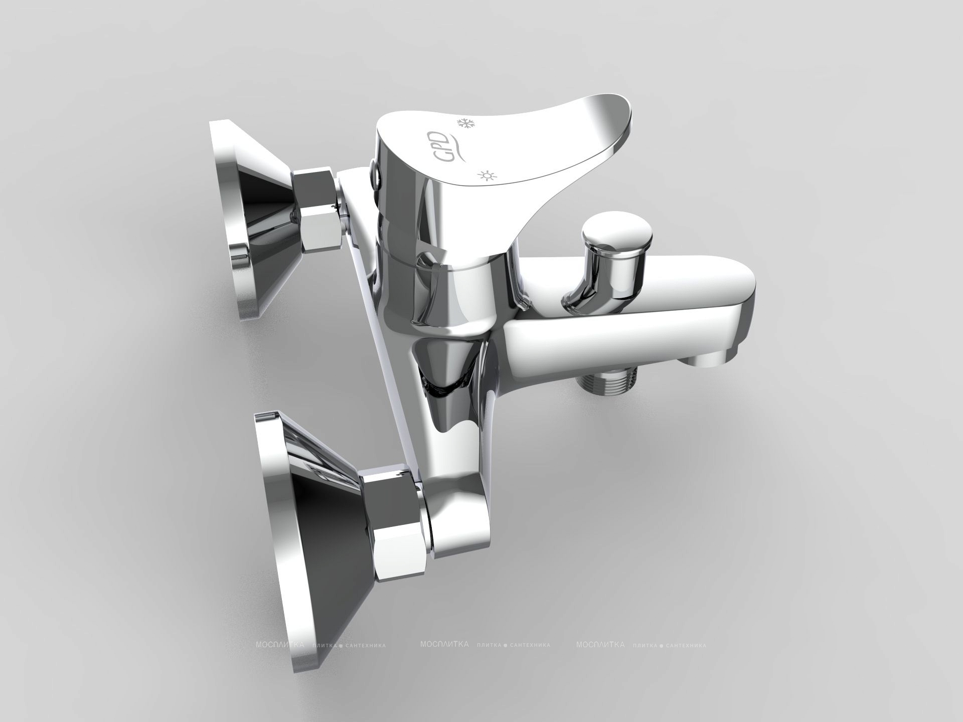 Смеситель для ванны с душем GPD Florus MBB170 хром глянец - изображение 5