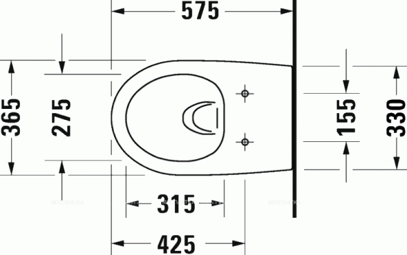 Комплект Duravit Architec Rimless 45720900A1 подвесной унитаз + инсталляция 8010-1000(T02-2113) - 8 изображение