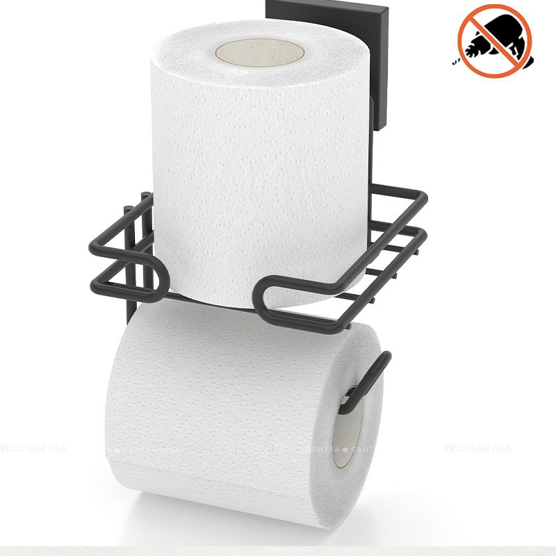 Держатель туалетной бумаги Tekno-Tel EasyFIX черный, EF275B - изображение 5