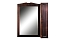 Зеркальный шкаф Orange Классик 85 см, с подсветкой, массив бука, цвет - орех