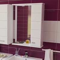 Зеркальный шкаф СаНта Омега 50 с подсветкой, левый, цвет белый