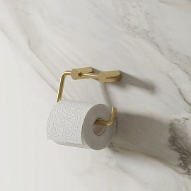 Держатель туалетной бумаги без крышки, сплав металлов, Petite, матовое золото, IDDIS, PETG000i43