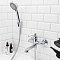 Смеситель для ванны и душа Iddis Oxford OXFSB02i02, хром/белый, с душевым гарнитуром - 4 изображение