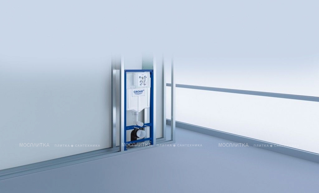 Комплект подвесной безободковый унитаз Bocchi Parma 1417-001-0129 белый + инсталляция Grohe Rapid SL 38775001 4 в 1 с кнопкой смыва - изображение 16