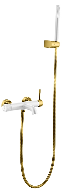 Смеситель Boheme Uno 463-WG для ванны с душем, white gold