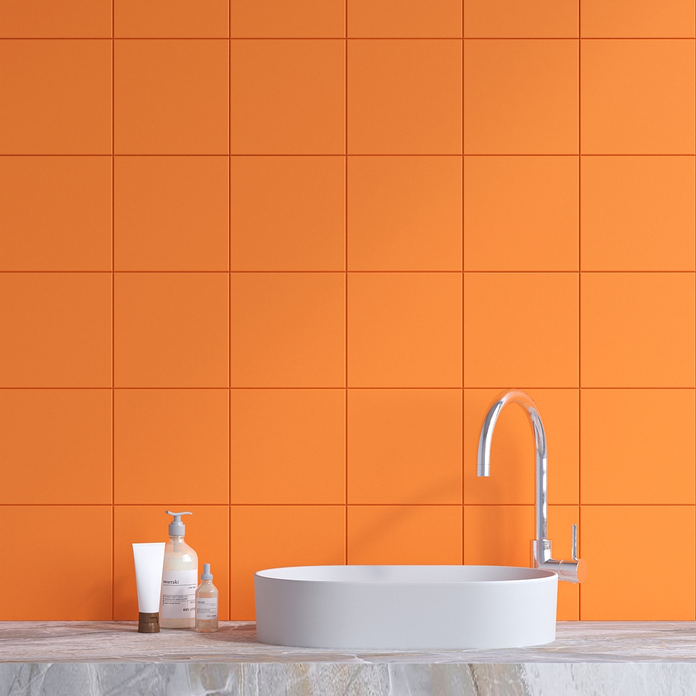 Керамическая плитка Kerama Marazzi Плитка Калейдоскоп блестящий оранжевый 20х20 - изображение 2