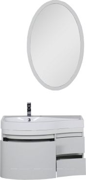 Комплект мебели для ванны Aquanet Nova Lite 75 см 242272, 2 ящика, белый - 8 изображение