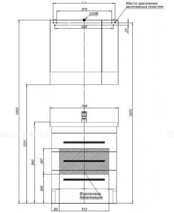 Комплект мебели для ванной Aquanet Сиена 70 напольная белый - изображение 15