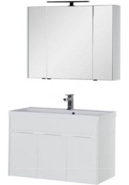 Комплект мебели для ванной Aquanet Латина 100 белый - 3 изображение