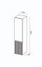 Шкаф-пенал SanVit Рольф 32 см prolf белый глянец - изображение 3
