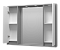 Зеркальный шкаф Brevita Balaton 100 см BAL-04100-01-01 с подсветкой, белый / серый - 3 изображение