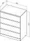Комод Aquanet Сканди 800x480 Дуб эдгрейн (4 ящика) - 6 изображение