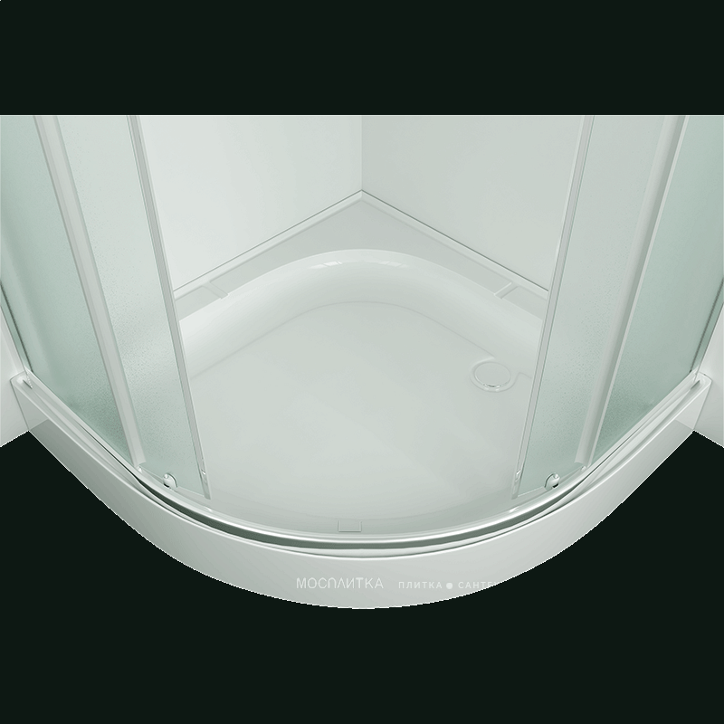 Душевой уголок Erlit Comfort 80х80 см ER0508-C3 профиль серебро, стекло матовое - изображение 4