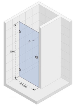 Душевая дверь в нишу Riho Scandic Soft Q101 100 см, R - 3 изображение