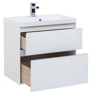 Комплект мебели для ванной Aquanet Гласс 60 белый - 5 изображение
