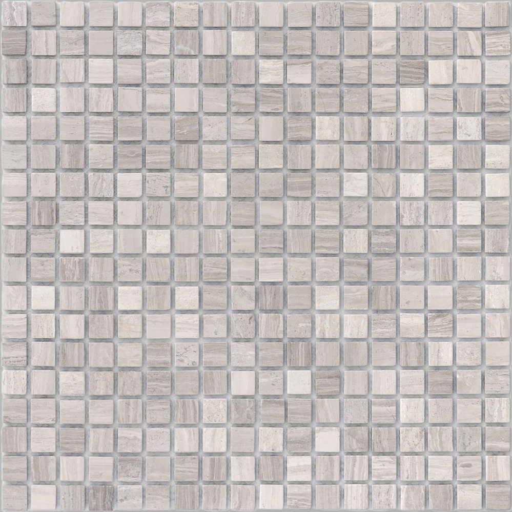 Мозаика LeeDo & Caramelle Travertino Silver MAT (15x15x4) 30,5x30,5 