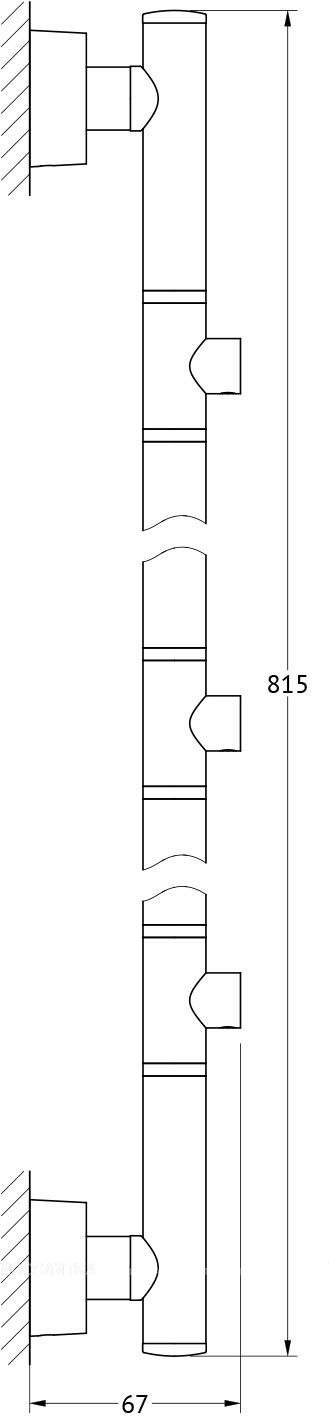 Штанга FBS Nostalgy NOS 075 трехпозиционная длина 82 см - изображение 2