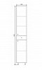 Шкаф-пенал Comforty Сочи 35 R белый глянец - 5 изображение