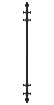 Полотенцесушитель водяной Сунержа Хорда 120х9,8 см 31-4124-1200 матовый черный - 2 изображение