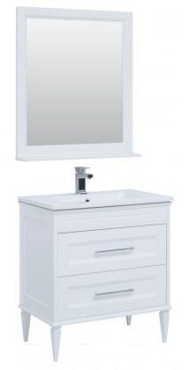 Комплект мебели для ванной Aquanet Бостон М 80 белый - 4 изображение