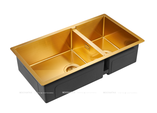 Мойка кухонная Paulmark Osser PM527844-BG брашированное золото - 2 изображение