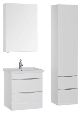 Зеркальный шкаф Aquanet Эвора 60 белый - 6 изображение