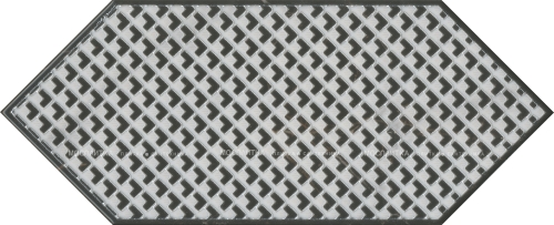 Керамическая плитка Kerama Marazzi Декор Келуш 3 черно-белый 14х34