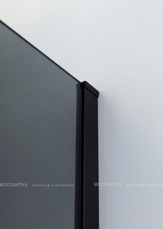 Душевой уголок Cezares SLIDER-R-2-80/90-GRIGIO-NERO стекло графит, профиль черный матовый - изображение 2