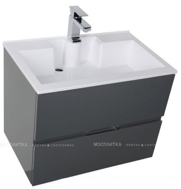 Комплект мебели для ванной Aquanet Алвита 70 серый антрацит - изображение 7
