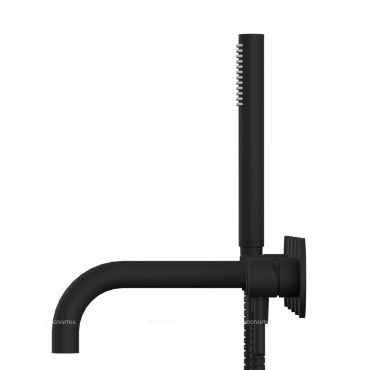Смеситель для ванны с душем Whitecross Y black Y1240BL матовый черный, на 2 потребителя - 2 изображение