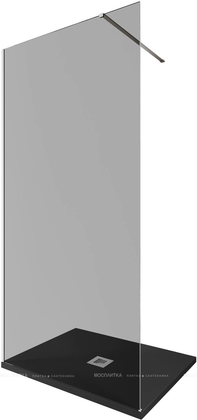 Душевая перегородка Allen Brau Infinity 100х200 см 3.21014.BA.T серебро браш тонированная - изображение 2
