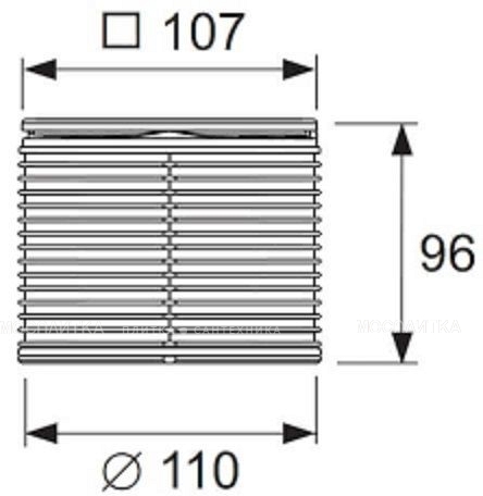 Декоративная решетка TECE Drainpoint S в стальной рамке, 10 см - изображение 2