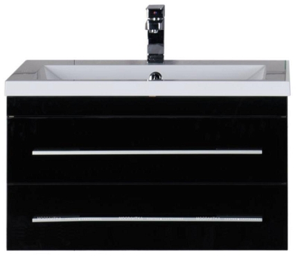 Комплект мебели для ванной Aquanet Верона 75 New черный зеркало камерино - 4 изображение
