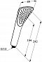 Душевая лейка Kludi Fizz 6760005-00 1 режим, d 8,9 см., хром - 2 изображение