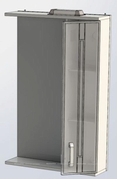 Зеркальный шкаф Aquanet Рондо-60 белый - 4 изображение