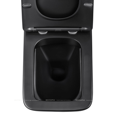 Комплект подвесной безободковый унитаз Vincea Q-Line VT1-12MB с сиденьем soft-close, черный матовый + инсталляция Creto Standart 1.1 - 6 изображение