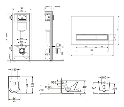 Комплект подвесной безободковый унитаз Lavinia Boho Biore Compacto Rimless, микролифт, 75110146 - 9 изображение