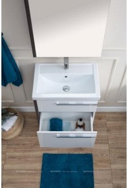 Комплект мебели для ванной Aquanet Фостер 60 эвкалипт мистери/белый - 12 изображение