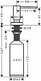 Дозатор для жидкого мыла Hansgrohe A51 40448000 хром - 2 изображение